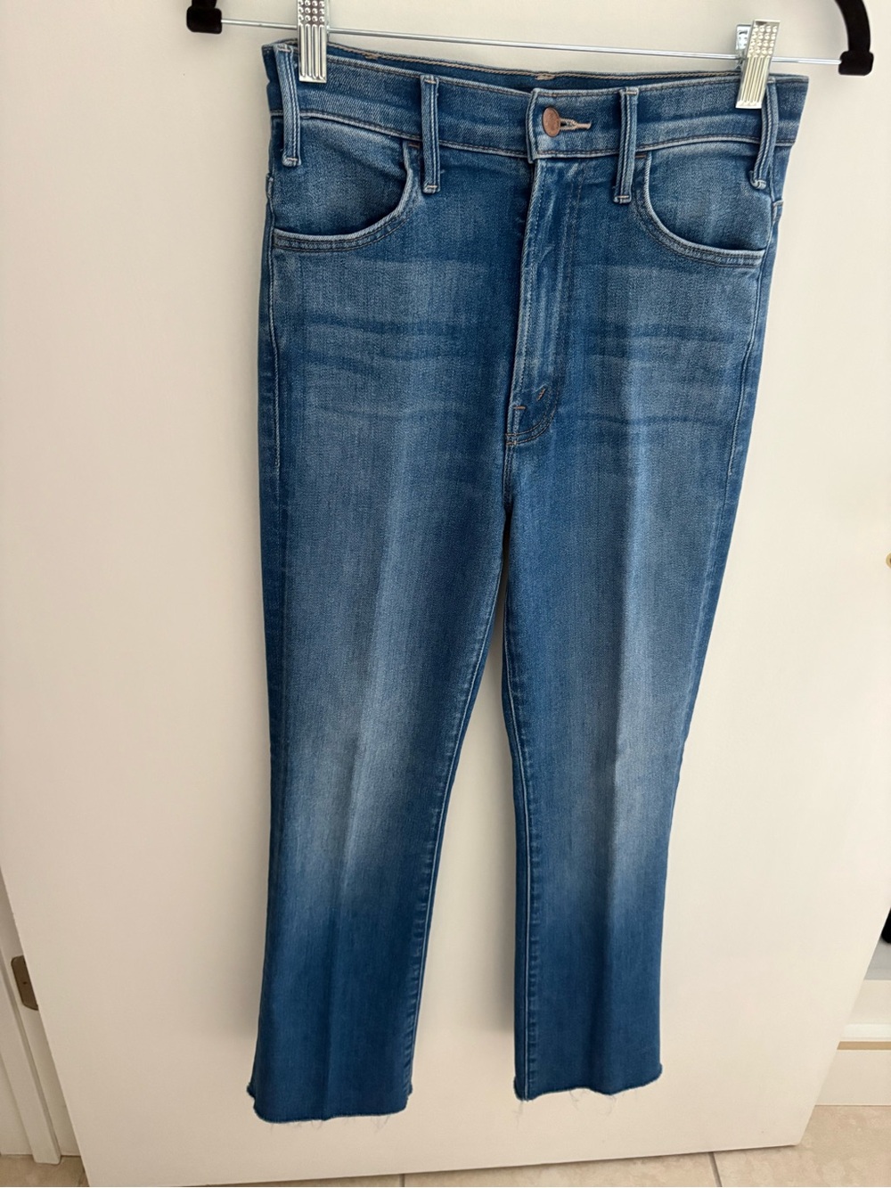 MOTHER high waisted flair Jeans in Medium Blue